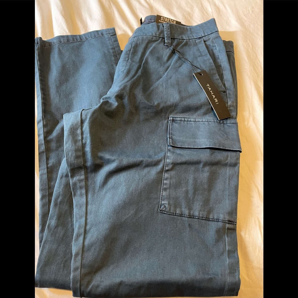 Tahari Stretch Twill Cargo Pant NWT